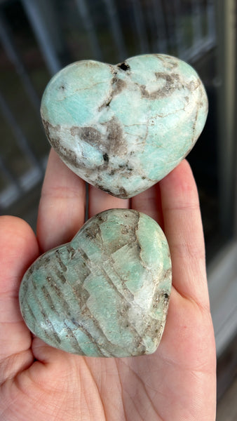 Amazonite Hearts