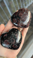 Garnet in Tourmaline Hearts