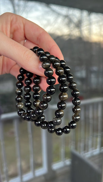 Gold Sheen Obsidian Bracelets