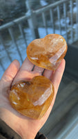 Golden Healer Quartz Hearts