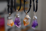 Rough Point Crystal Necklaces