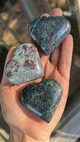 Ruby in Blue Kyanite Hearts