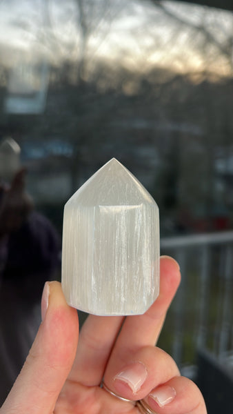 Selenite Polished Point